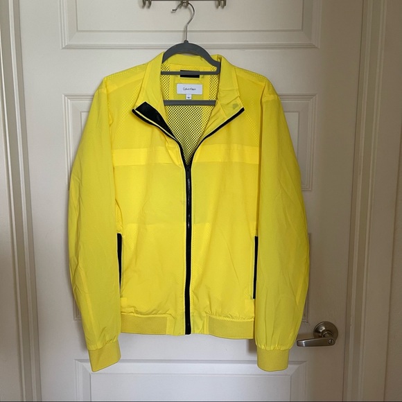 calvin klein jacket yellow